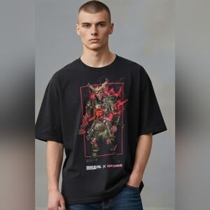 Iron Maiden Men's Size 2XL Dead By Daylight Oni Eddie Black Samurai